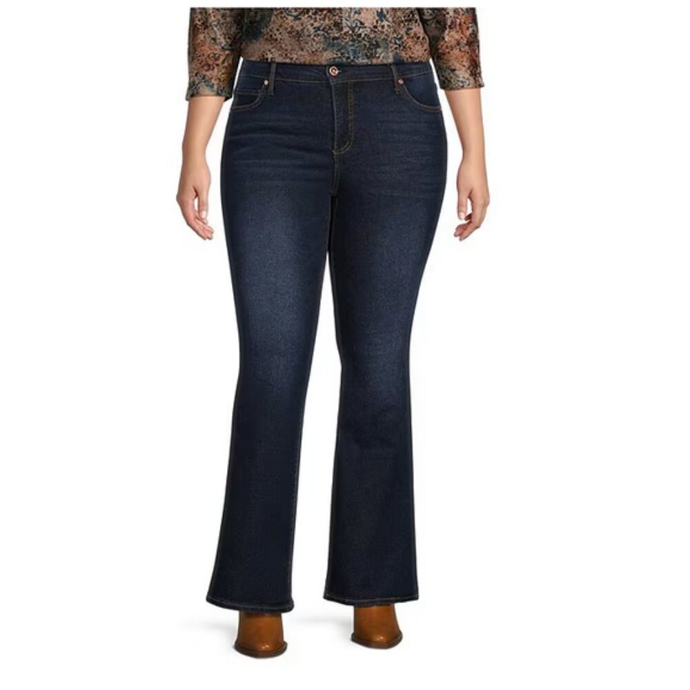 Code Bleu Plus Size Chelsea Stretch Boot Cut Leg Denim Jeans Size 22W NWT